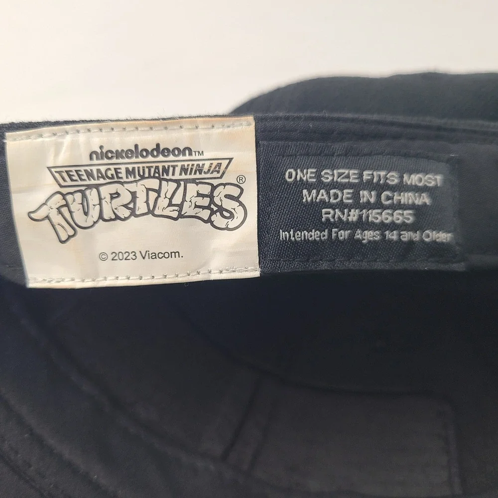 Teenage Mutant Ninja Turtles Hat Snapback Nickelodeon Black Green TMNT Logo Men